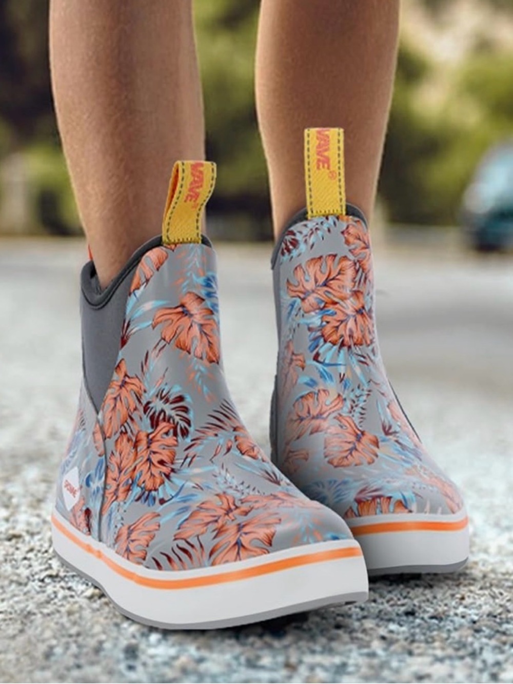Showave Women's Deck Boots Waterproof Ankle Rain Footwear Non-Slip Size 6